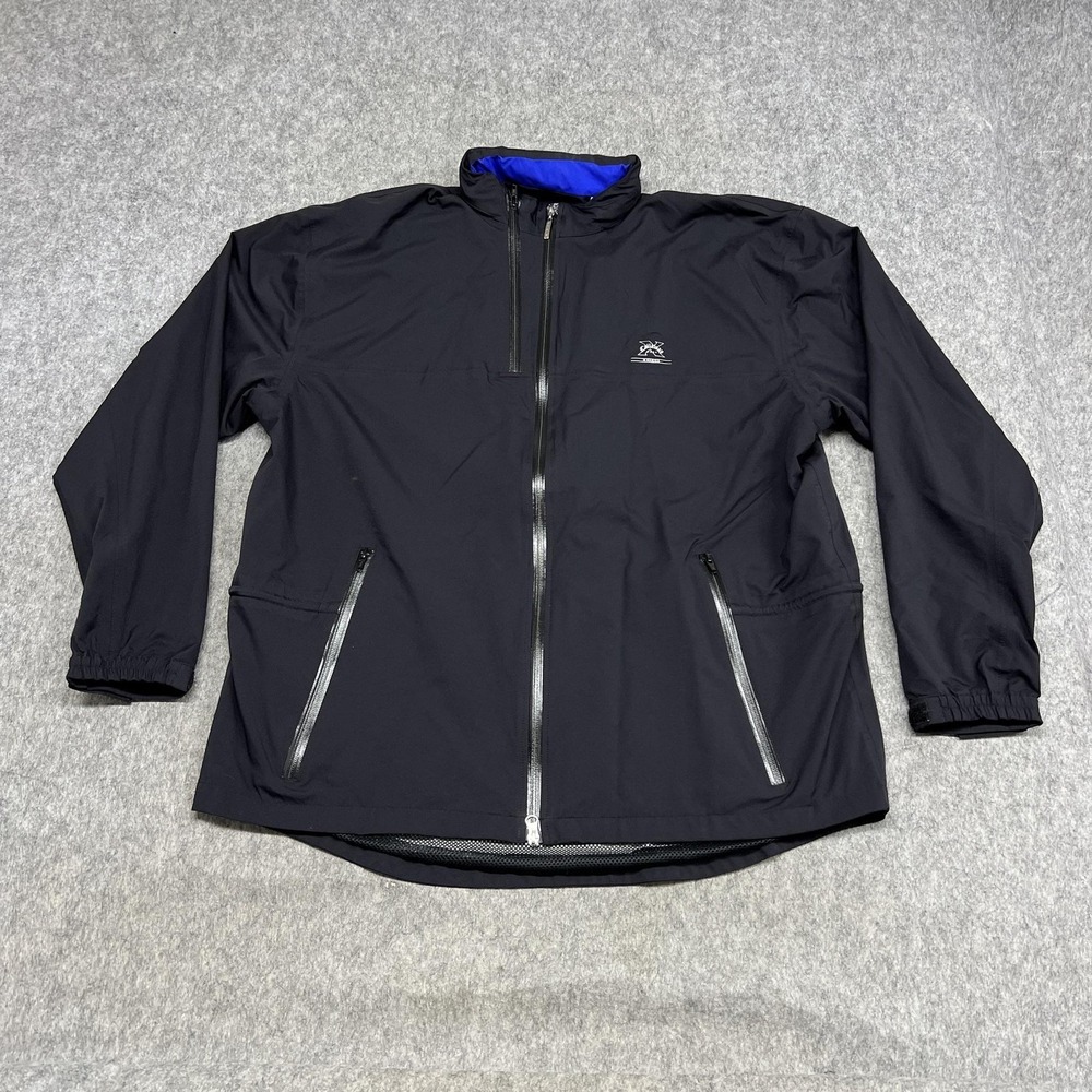 Callaway X Series Jacket Mens XL Black Hooded Full Zip Golf Windbreaker Rain